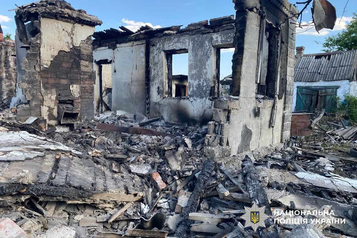 Наслідки російських атак у Донецькій області 28 серпня 2025 року. Фото: поліція Донеччини