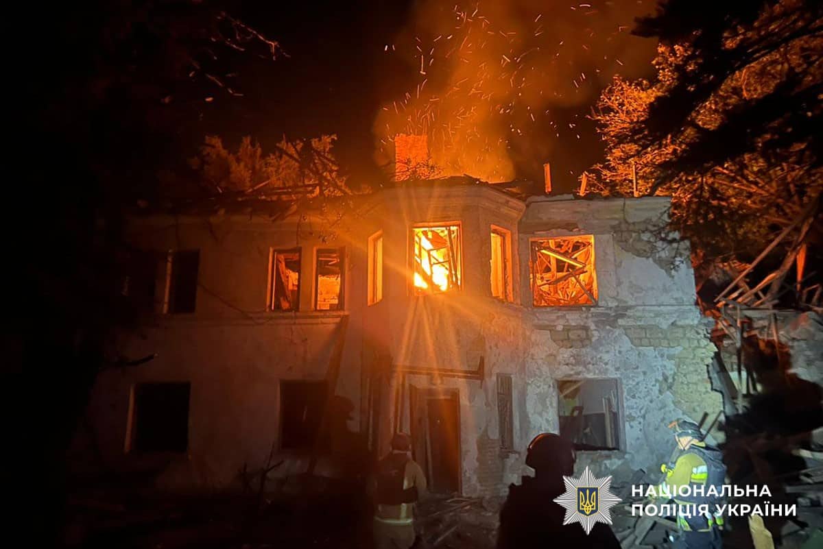Наслідки російських атак у Донецькій області 14 серпня 2025 року. Фото: поліція Донеччини