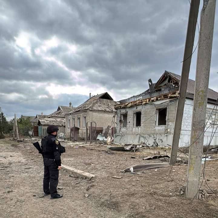 Наслідки російських атак по Костянтинівці 26 вересня 2025 року. Фото: Сергій Горбунов