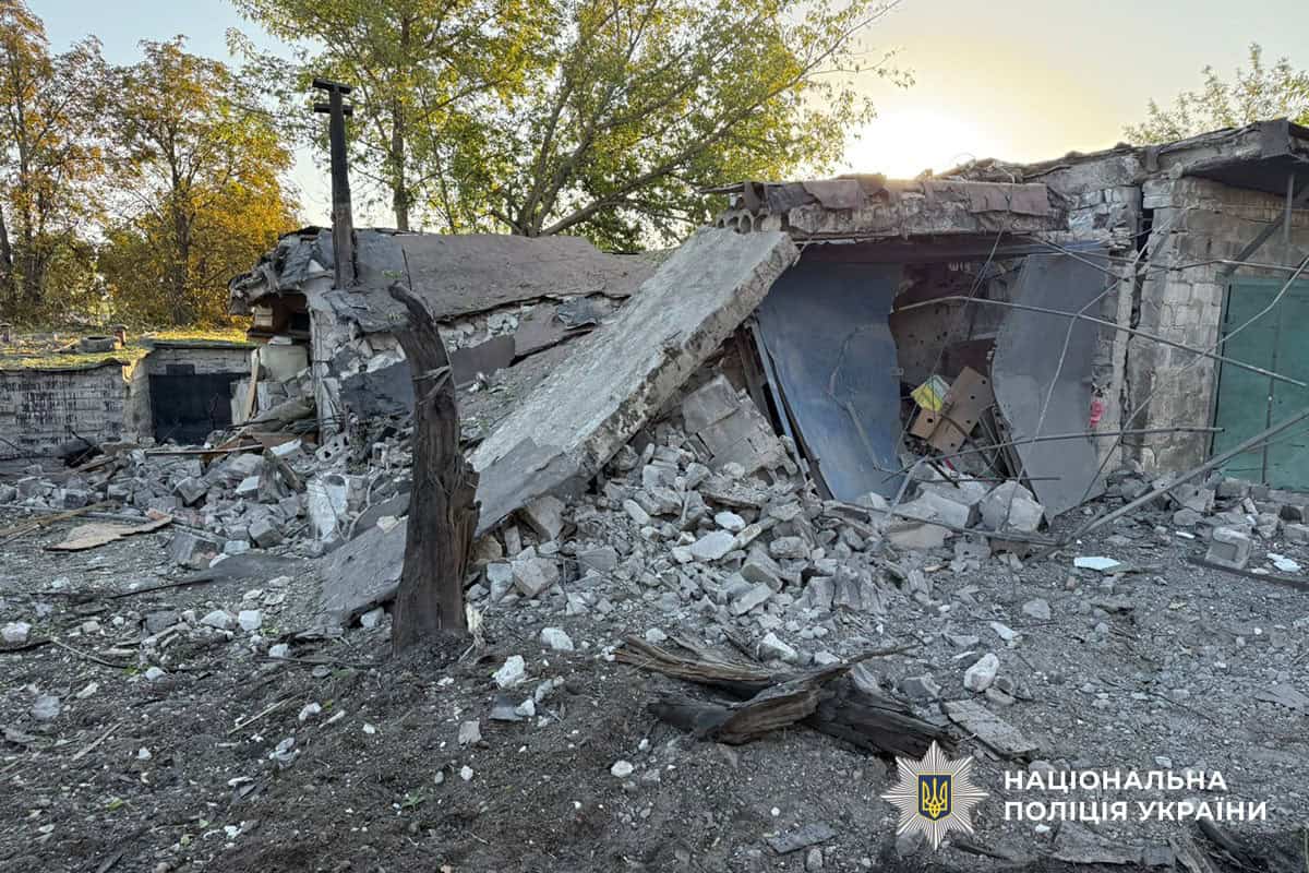 Зруйновані житлові будинки після обстрілу в Костянтинівці 3 вересня 2025 року.