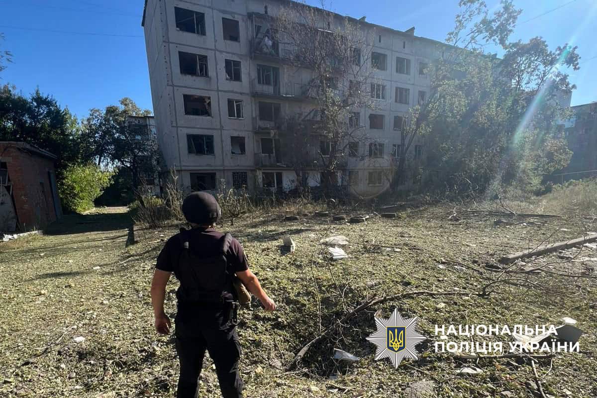 Наслідки російських атак у Донецькій області 11 вересня 2025 року. Фото: поліція Донеччини