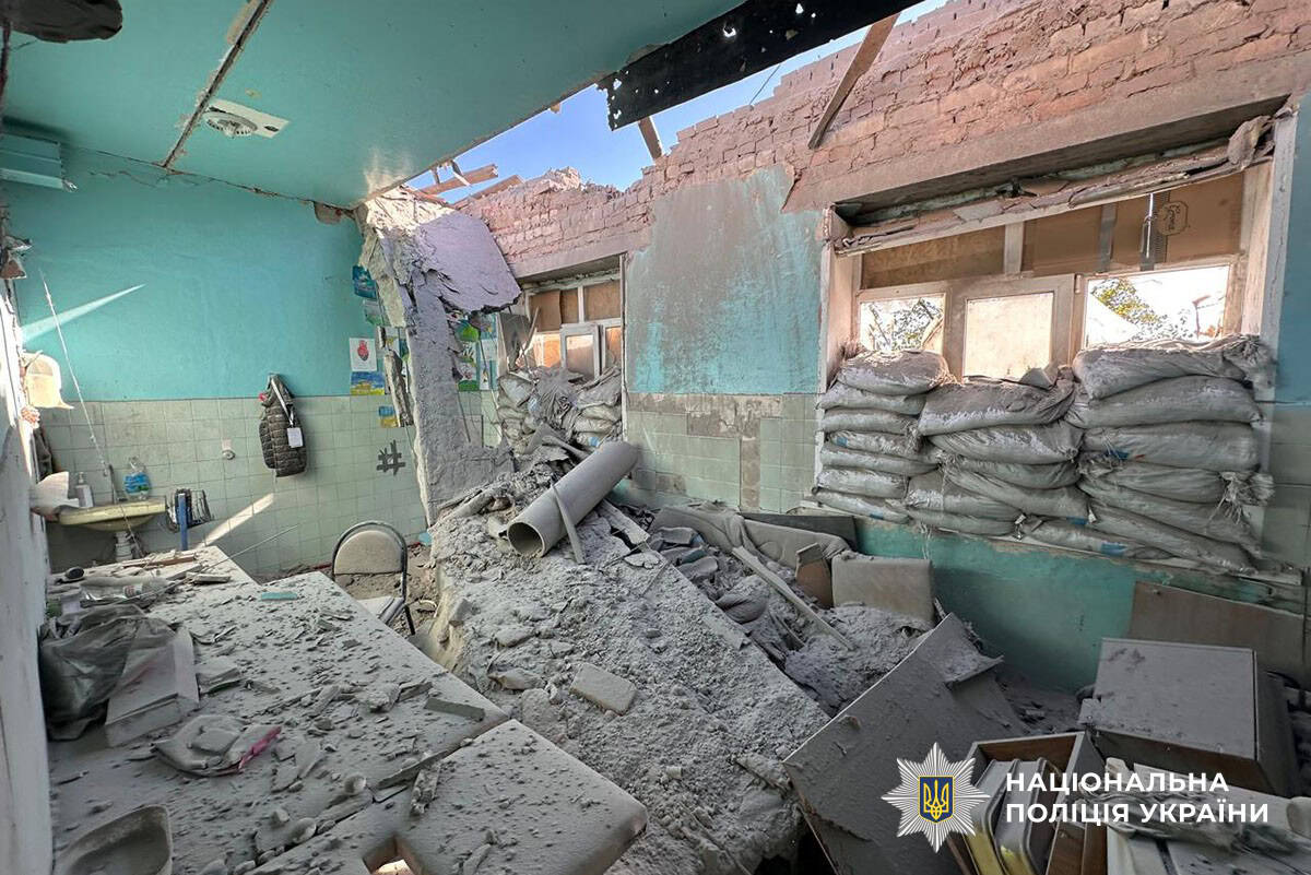Наслідки російських атак у Донецькій області 16 жовтня 2025 року. Фото: поліція Донеччини