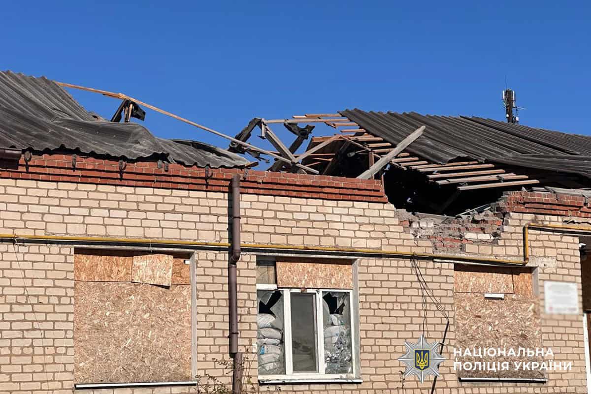 Наслідки російських атак у Донецькій області 16 жовтня 2025 року. Фото: поліція Донеччини