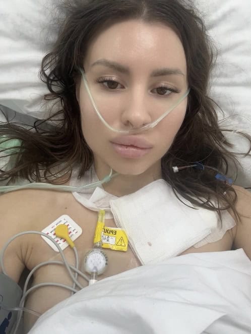 Ольга Долгая во время лечения. Фото предоставлено собеседницей