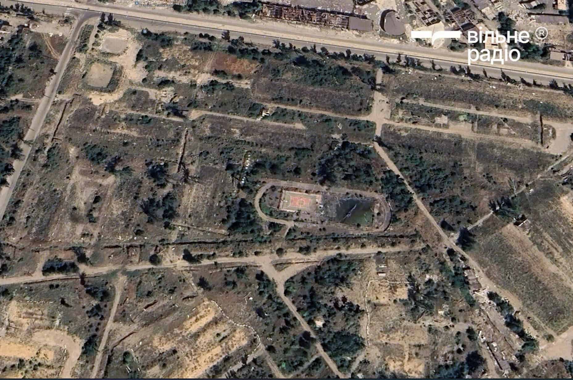 Вулиця Азовстальська на супутникових знімках Google від липня 2024 року