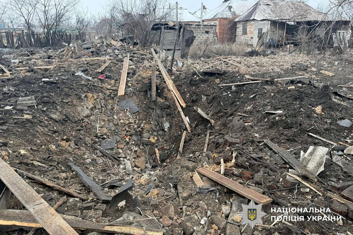 Пошкоджені будинки та об’єкти у селі Ганнівка на Донеччині внаслідок обстрілу 29 грудня