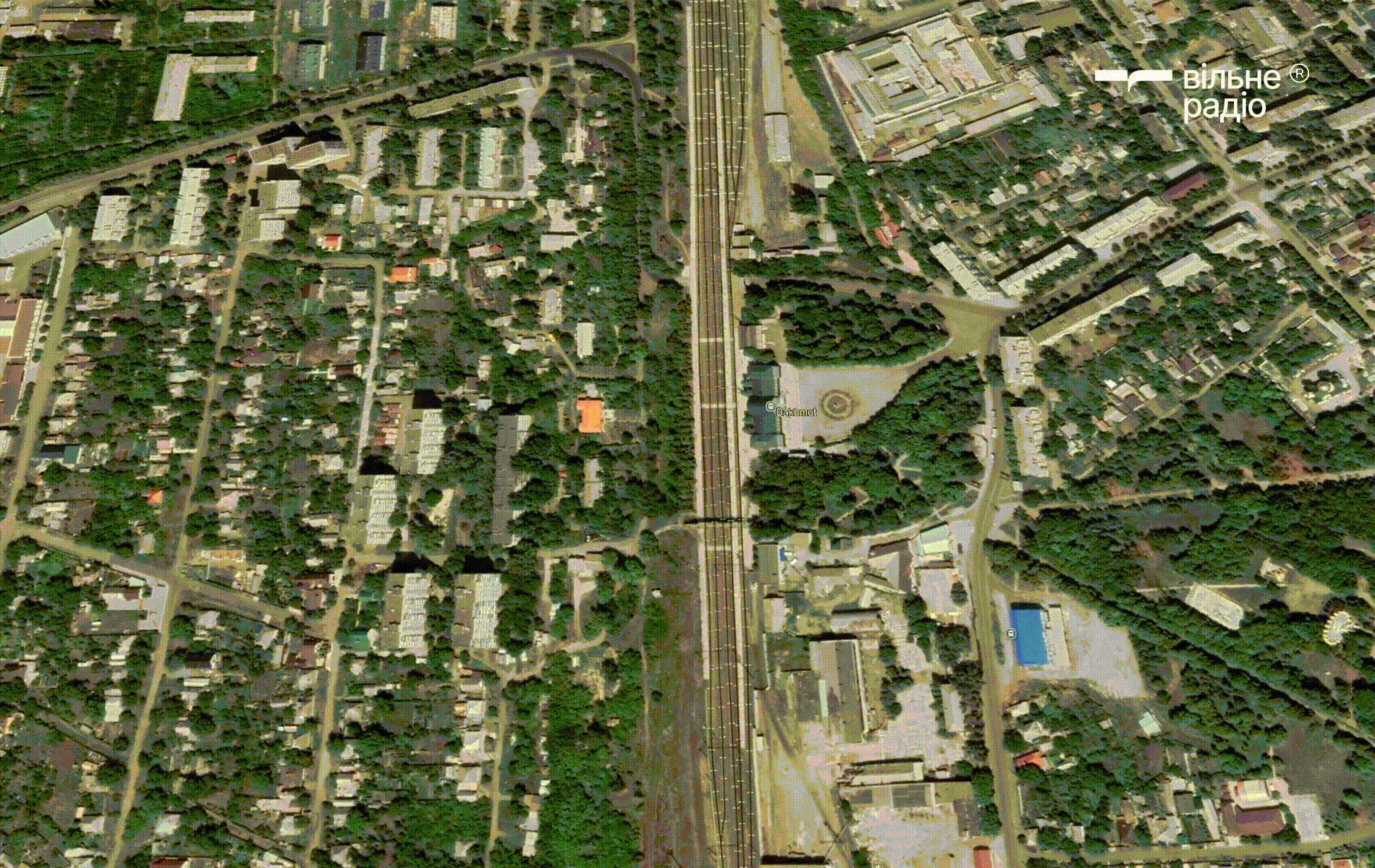 Бахмут у серпні 2022 року та жовтні 2024 року