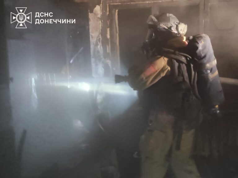 В Дружковке на бытовом пожаре спасли двух человек (детали)