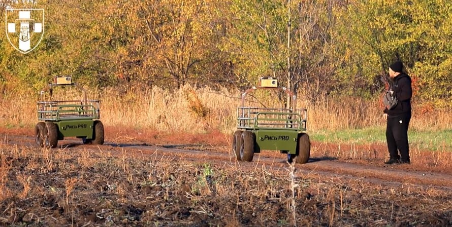 роботизовані комплекси українських військових під час операції зі знищення російських окупантів у Костянтинівці