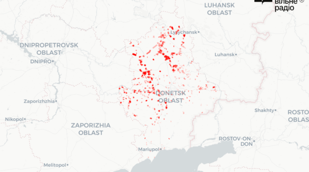 Щонайменше 76 тисяч домівок знищила Росія на Донеччині. Що показала мапа руйнувань від Вільного Радіо?