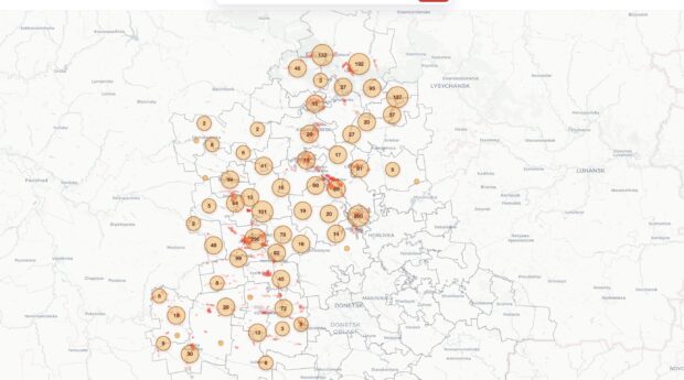 Щонайменше 76 тисяч домівок знищила Росія на Донеччині: перевірте свою вулицю на інтерактивній мапі від Вільного Радіо