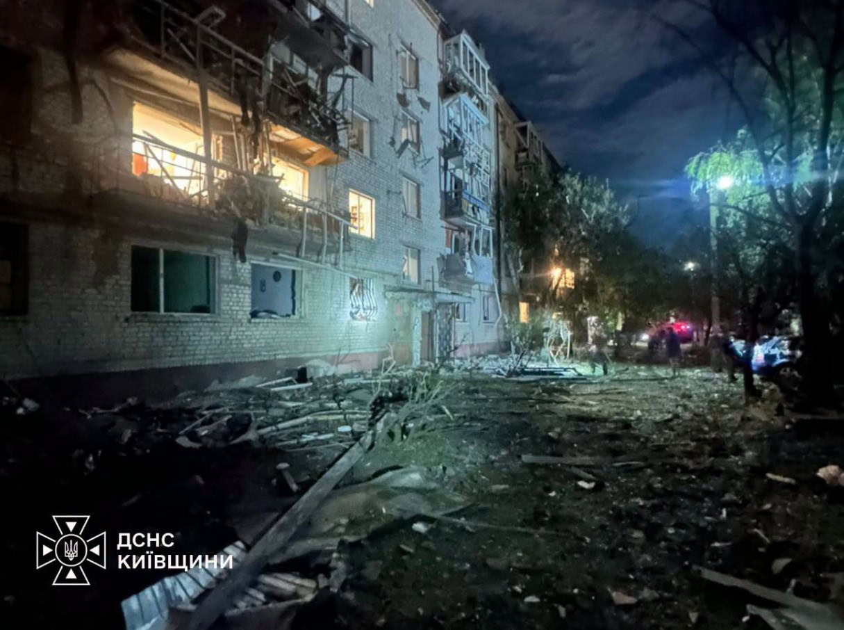 пожежа після російського удару по Києву