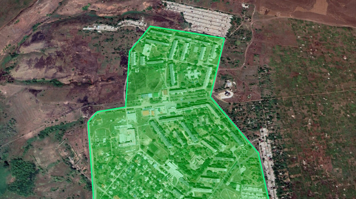 Зеленим позначений район Соледара, де жили люди під час битви за місто